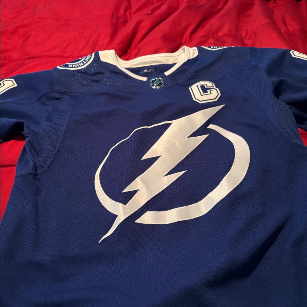 Tampa Bay Lightning #91 Steven Stamkos Adidas Blue Home Jersey